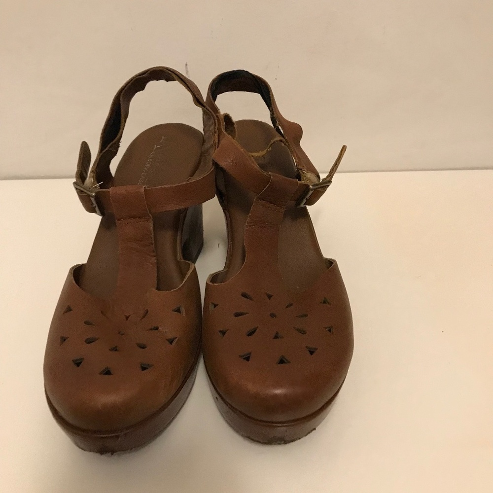 Korks by Kork Ease Brown Leather Platform Sandals size 7